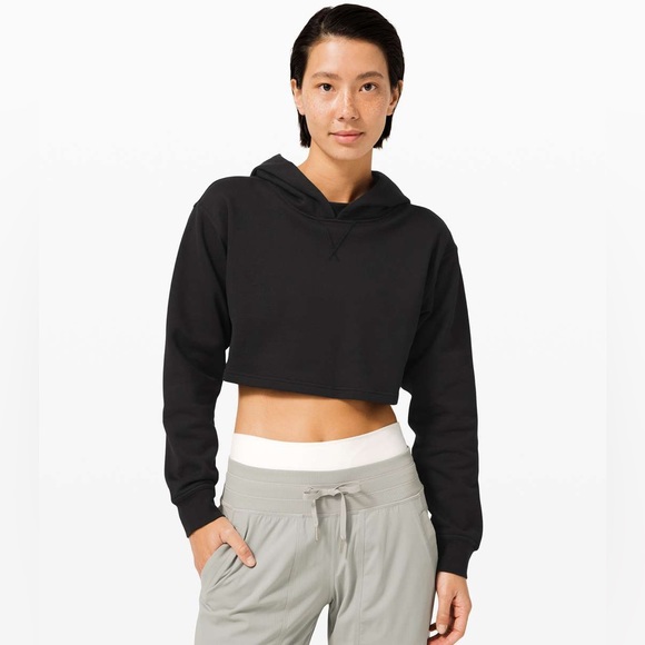 lululemon athletica Sweaters - Lululemon All Yours Cropped Hoodie in Black
